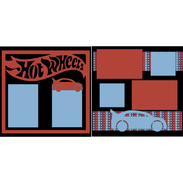 LOVE HOT WHEELS  -basic page kit